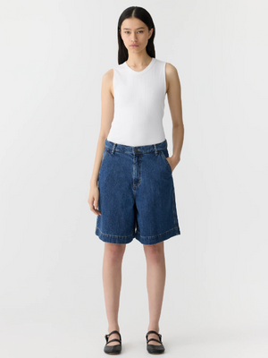 Bassike Denim Bermuda Short - Bright Indigo