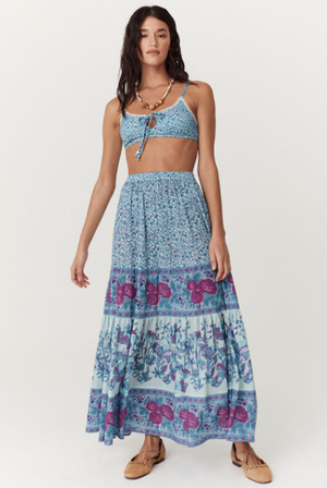 Spell Love Jetty Maxi Skirt - Blue Nirvana