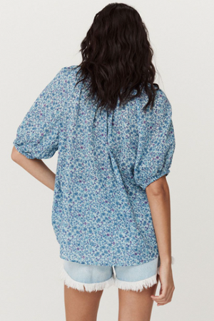 Spell Love Jetty Short Sleeve Blouse - Blue Nirvana