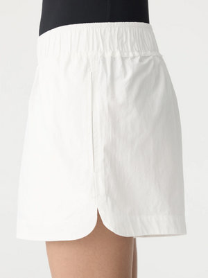 Bassike Crushed Cotton Tennis Short - Natural