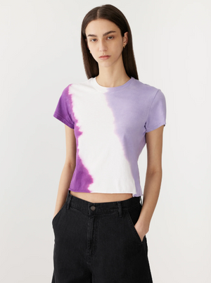 Bassike Dye Raw Edge Baby Tee