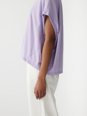 Bassike Slouch Circle Tank - Faded Lavender