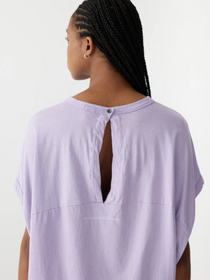 Bassike Slouch Circle Tank - Faded Lavender