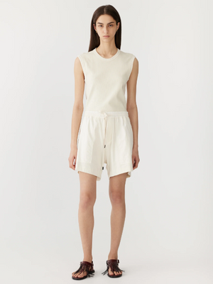 Bassike Contrast Pocket Detail Short - Off White