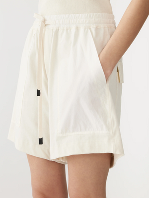 Bassike Contrast Pocket Detail Short - Off White