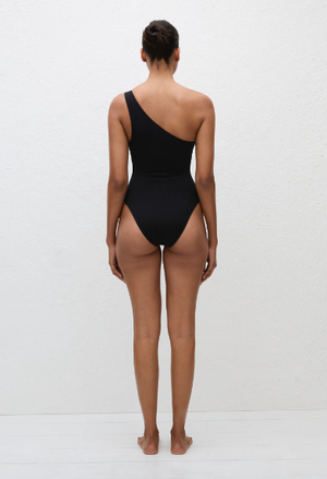 Matteau Asymmetric Ring Maillot - Black