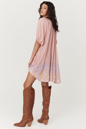 Spell Sweet Nothings Button Through Tunic Dress - Sugar Plum