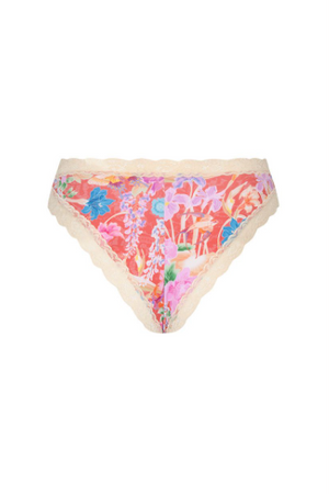 Spell Painter's Garden Lace Brief - Crimson