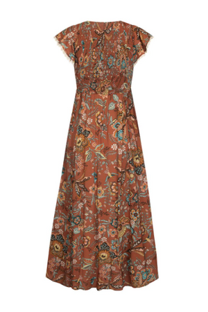 Spell Mojave Lily Shirred Maxi Dress - Amber