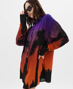 Muma World Havana Silhouette Oversized Shirt