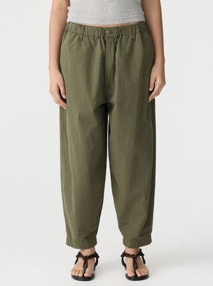 Bassike Crushed Cotton Summer pant - Khaki