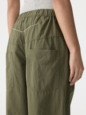 Bassike Crushed Cotton Summer pant - Khaki