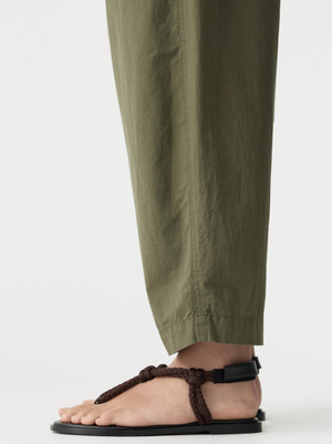 Bassike Crushed Cotton Summer pant - Khaki