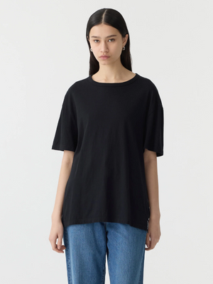 Bassike Boyfriend Heritage S/S T.Shirt - Black