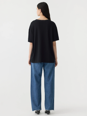 Bassike Boyfriend Heritage S/S T.Shirt - Black