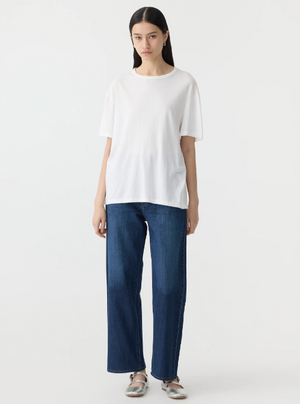 Bassike Boyfriend Heritage S/S T.Shirt - White