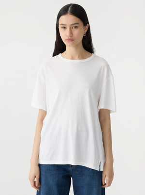 Bassike Boyfriend Heritage S/S T.Shirt - White