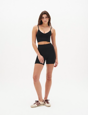 Nagnata Ryo Wool Rib Crop - Black