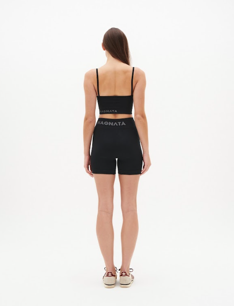 Nagnata Ryo Wool Rib Crop - Black