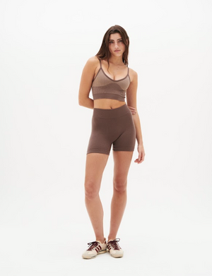 Nagnata Ryo Wool Rib Crop - Mocha