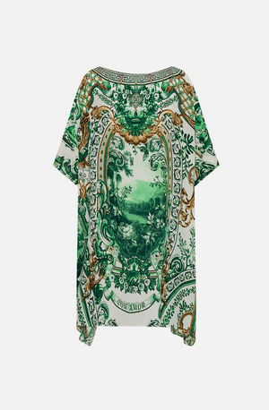 Camilla Short round neck kaftan - Corridor of calm