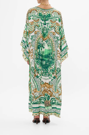 Camilla V neck kaftan with ties - Corridor of calm