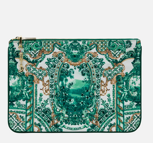 Camilla Small canvas clutch - Corridor of calm