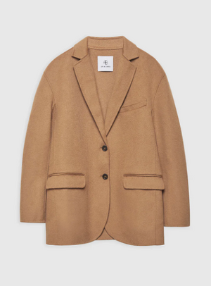 Anine Bing Quinn Blazer - Camel Cashmere Blend