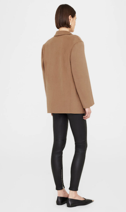 Anine Bing Quinn Blazer - Camel Cashmere Blend