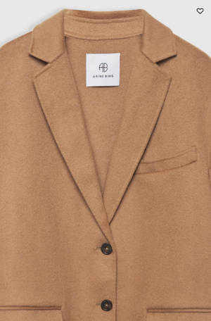 Anine Bing Quinn Blazer - Camel Cashmere Blend