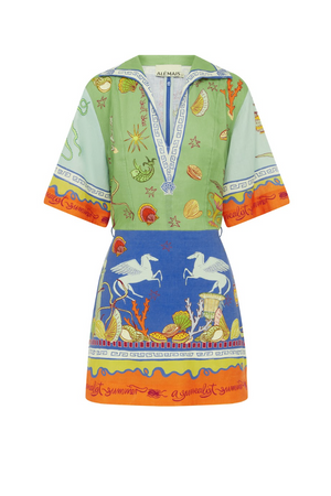 Alemais Surrealist Summer V Mini Dress - PRESALE