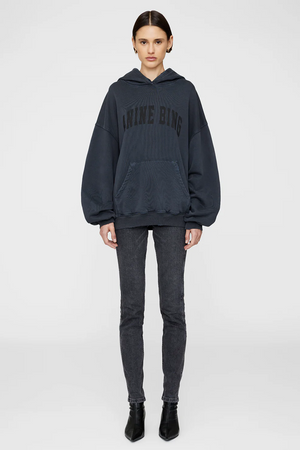 Anine Bing Harvey Sweatshirt - Dark Washed Black