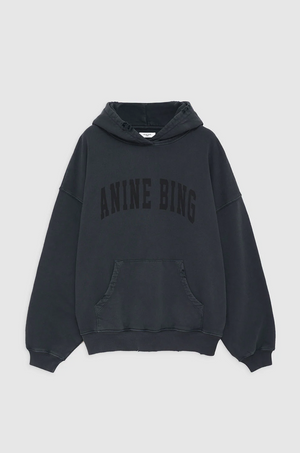 Anine Bing Harvey Sweatshirt - Dark Washed Black