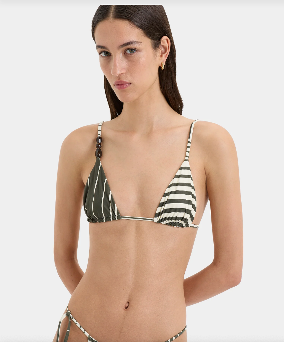 SIR. Leilana String Triangle Top - Garden Stripe