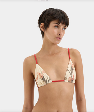 SIR. Hana String Triangle Top - Gladioli Print -