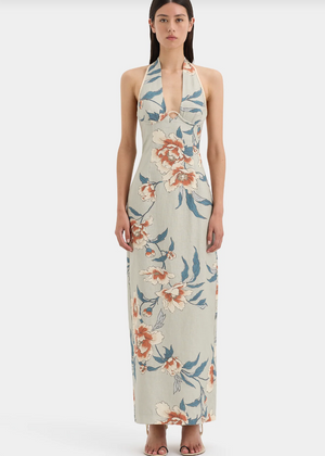 SIR. Roisin Halter Midi Dress - Bloom Floral