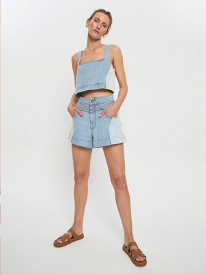 Kivari Carla Denim Short - Two Tone Wash