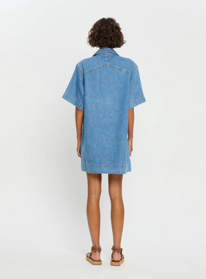 Kivari Evie Denim Dress - Blue