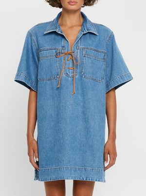 Kivari Evie Denim Dress - Blue