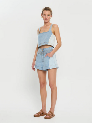 Kivari Carla Denim Short - Two Tone Wash