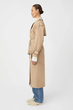 Camilla and Marc Evans Classic Trench Coat - Sand