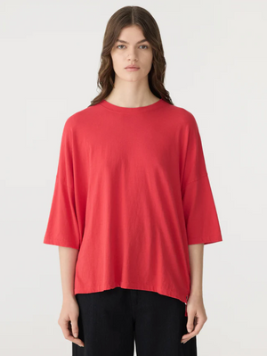 Bassike Slouch Side Step T.Shirt - Hibiscus