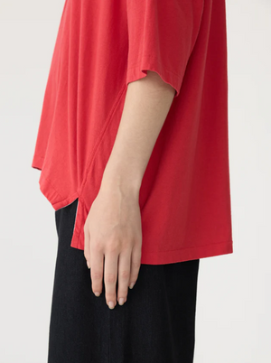 Bassike Slouch Side Step T.Shirt - Hibiscus