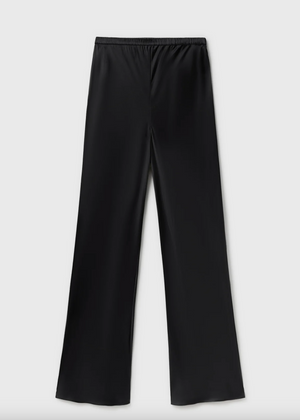 Silk Laundry Bias Cut Pants - Black