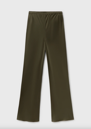 Silk Laundry Bias Cut Pant - Pine