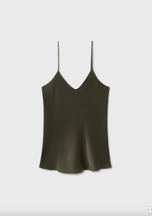 Silk Laundry Bias Cut Cami - Pine