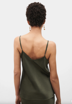 Silk Laundry Bias Cut Cami - Pine