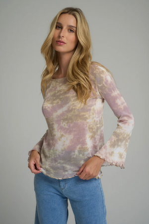 Lilya Cornwall Top - Lavender Tie Dye