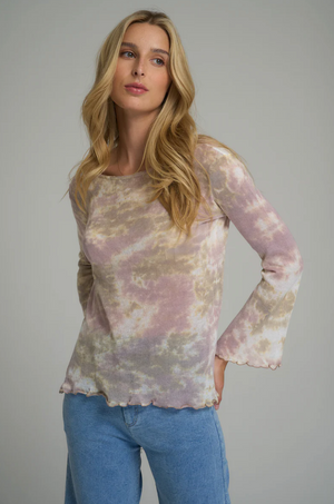 Lilya Cornwall Top - Lavender Tie Dye