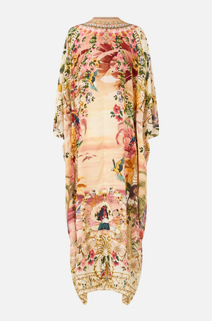 Camilla Neck Tie Maxi Kaftan - Welcome To The White Lotus